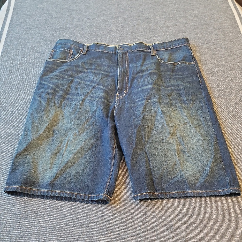 Levi's 569 Jean Shorts Men's 48 Blue Loose Straight Denim Dark Wash
